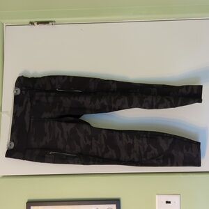 Athleta Rainier Black Camouflage Leggings